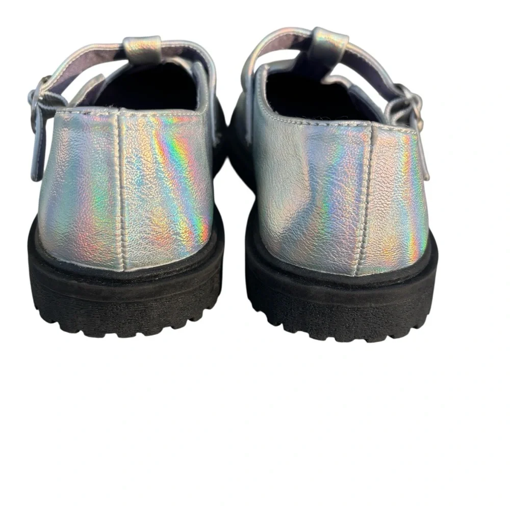 Old Navy NWOT Silver Iridescent Mary Jane Shoes